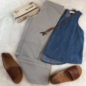 Set of 2 Crosby Skinny Pants Size 4, blue & grey